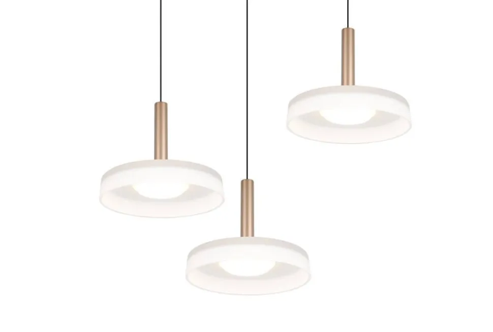 Trio Lighting riippuvalaisin Celeste LED 3-os kahvinruskea