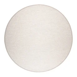 VM-Carpet Aho 72 beige, kapea pellavakantti Ø 240 cm