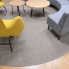 VM-Carpet Panama 9007 natural, Ø 133 cm, kantti pellava