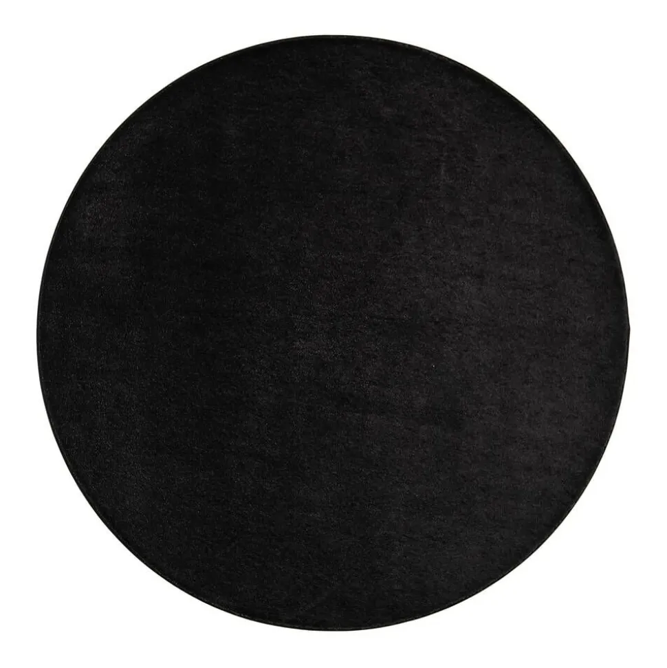 VM-Carpet Satine 800 musta, Ø 160 cm, kantti 5460