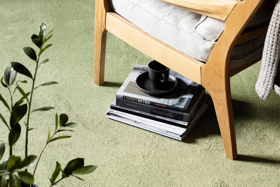VM-Carpet Satine 572 vihreä, Ø 133 cm, kantti 5784