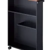Yamazaki kapea hyllykkö pyörillä Tower musta